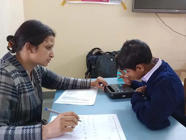 Baselining of braille reading skills in school